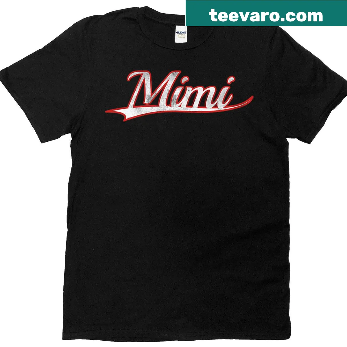 Vintage varsity t-shirt celebrating grandmas with the affectionate title 'Mimi'. — on a men's t-shirt