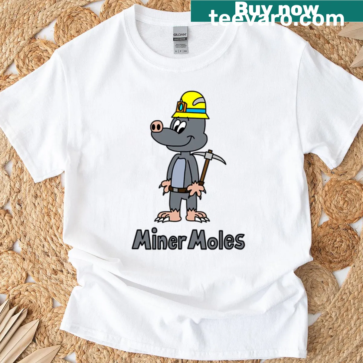 Personalized children’s t-shirt featuring cartoon moles — on a men's t-shirt