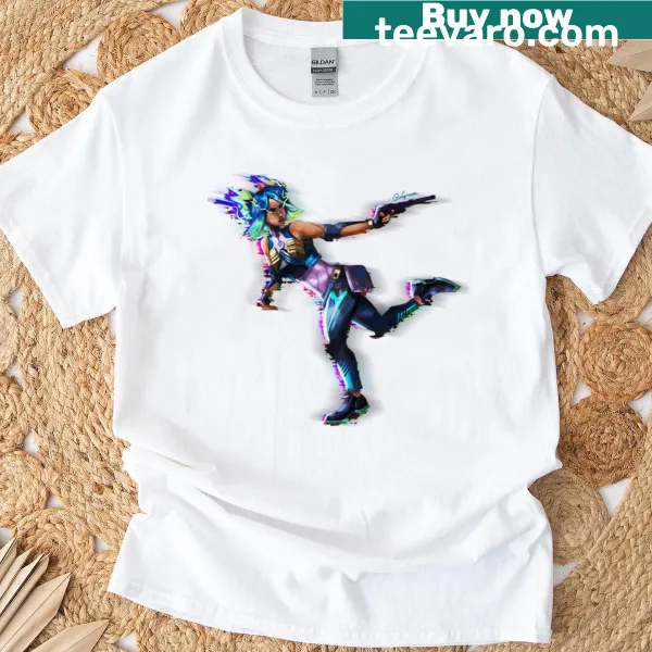 Cartoon graphic of a running speedster on a fun T-shirt