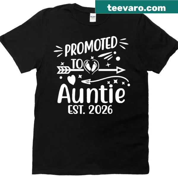 T-shirt announcing new auntie status for 2026