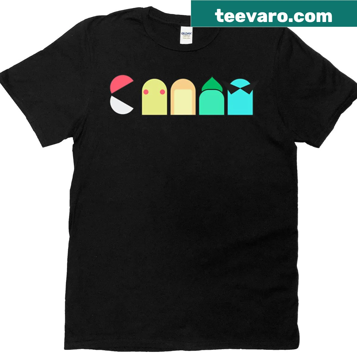 Minimalist retro gamer t-shirt with pixel art design — on a men's t-shirt