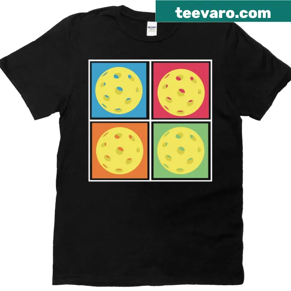 Playful pickleball graphic on an active T-shirt