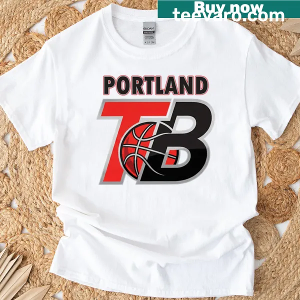 Bold typography design celebrating Portland basketball