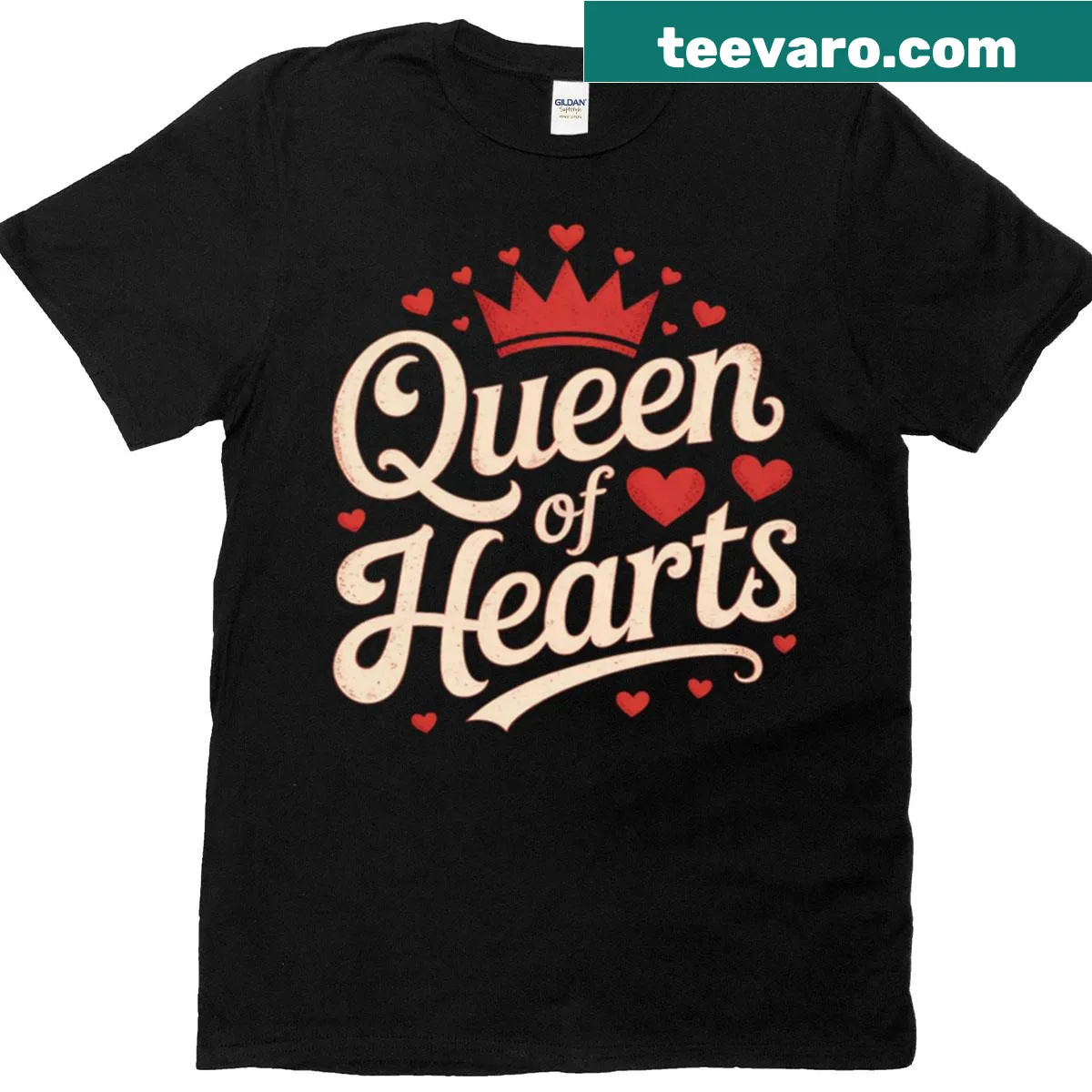 T-shirt featuring a crown and heart design for Valentine's Day — on a men's t-shirt