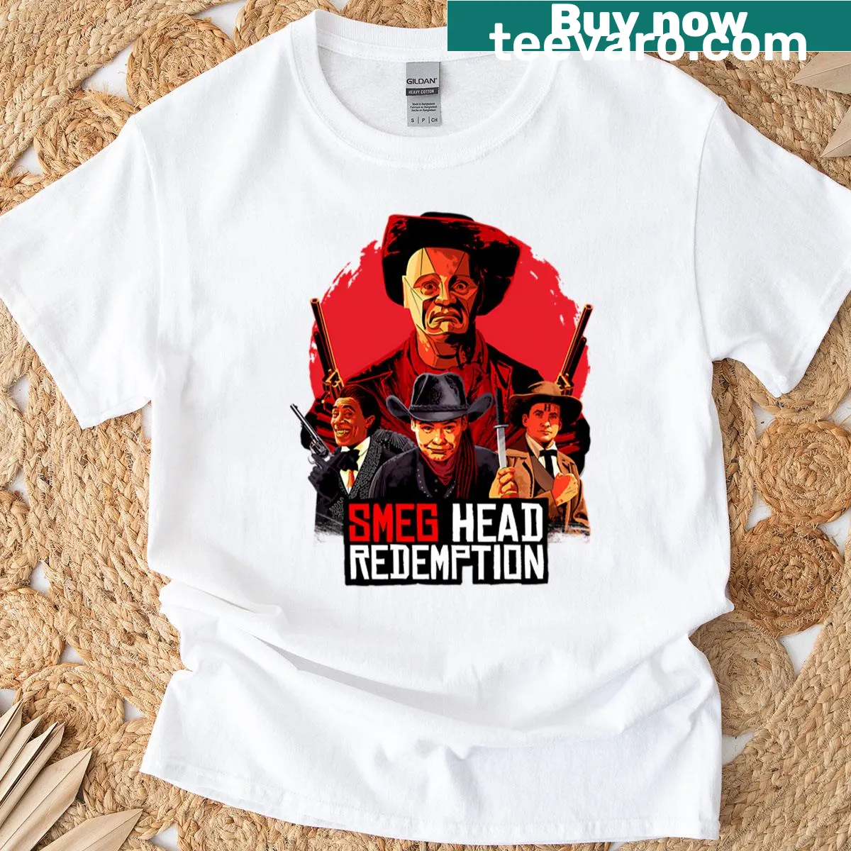 T-shirt featuring 'Smeg Head' graphic from Red Dwarf — on a men's t-shirt