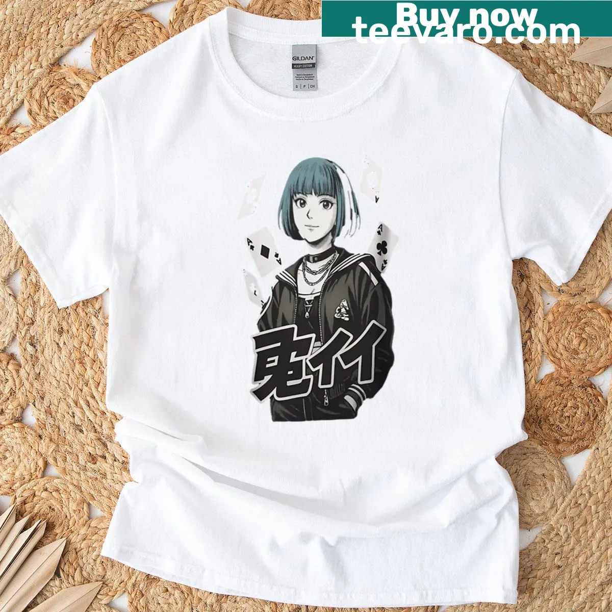 T-shirt featuring Rei from Alice In Borderland — on a men's t-shirt
