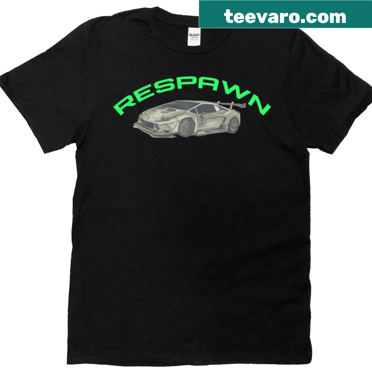 T-shirt with playful text 'Respawn V'. — on a men's t-shirt