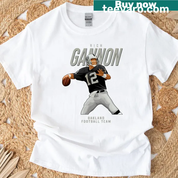 Illustration of Rich Gannon wearing jersey number 12 for Oakland Football Team