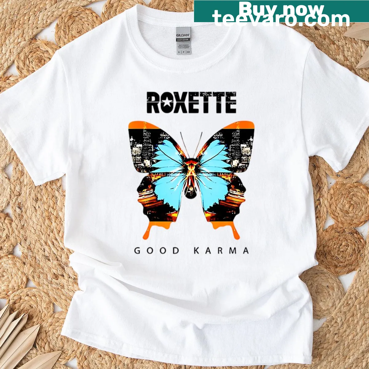 Vintage-style T-shirt honoring Roxette for music fans — on a men's t-shirt