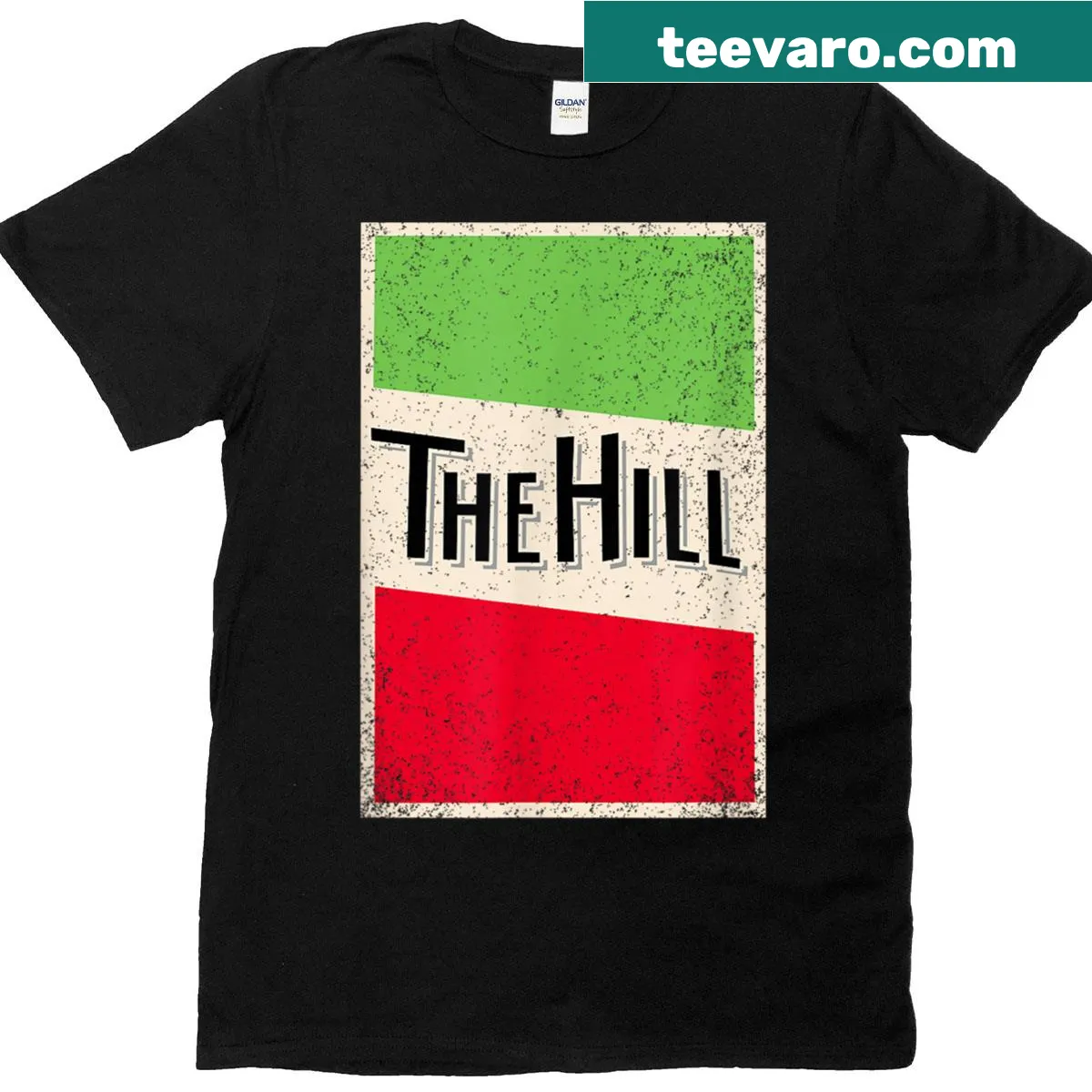 T-shirt representing The Hill Italian Neighborhood in Saint Louis. — on a men's t-shirt