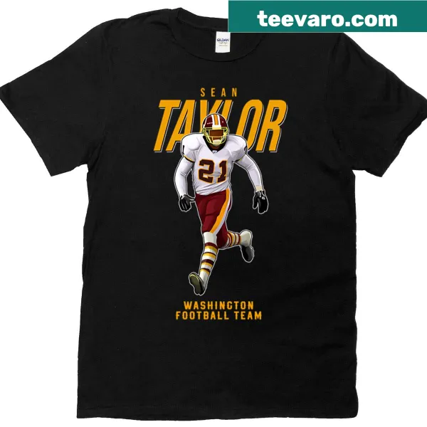 Illustration of Sean Taylor 21 for Washington Football Team supporters.
