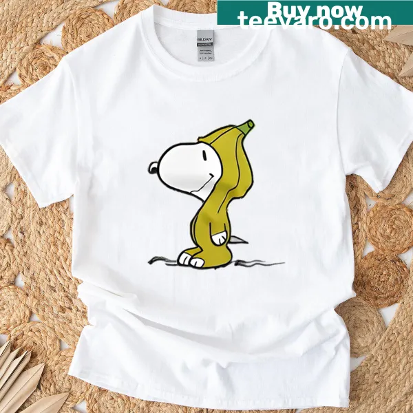 Snoopy and Woodstock graphic T-shirt featuring classic cartoon characters