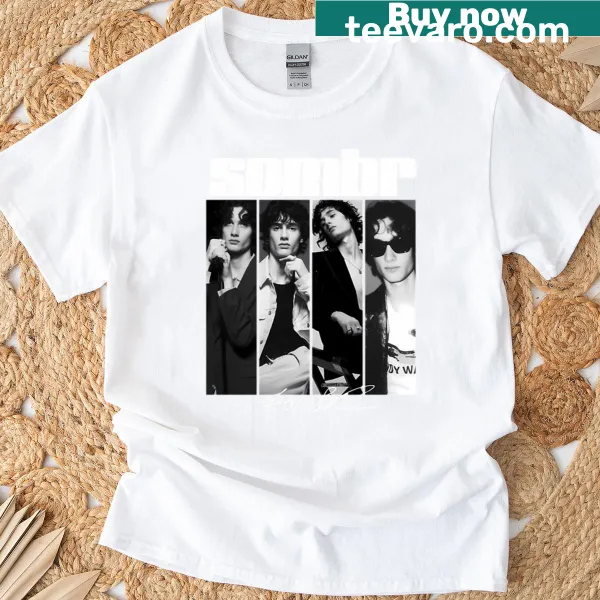 Retro 90s Sombr T-shirt with bold patterns