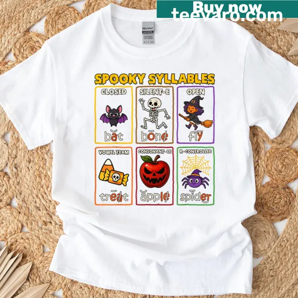 Spooky Syllables text design for reading teachers