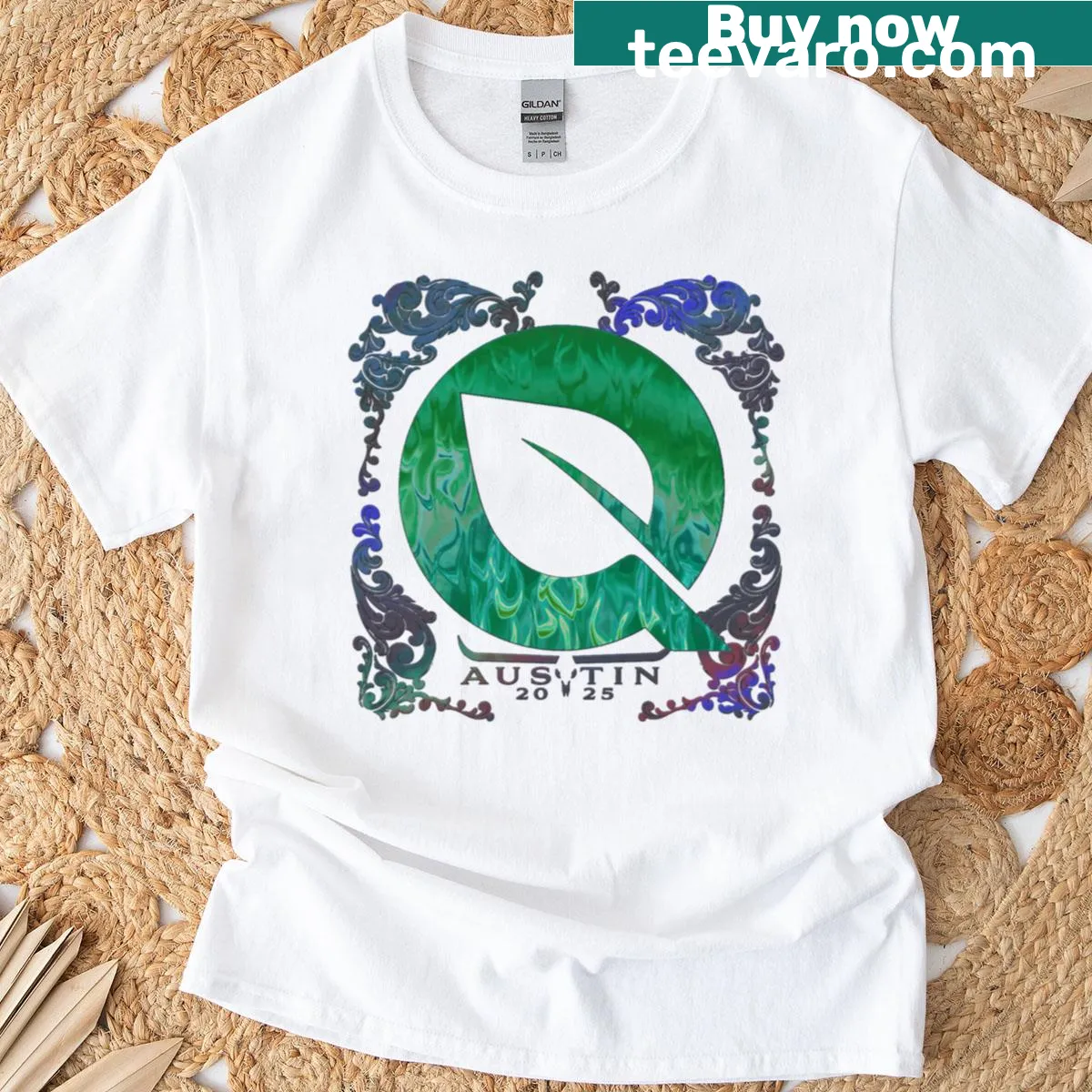 Gaming T-shirt featuring Flyquest sticker design — on a men's t-shirt