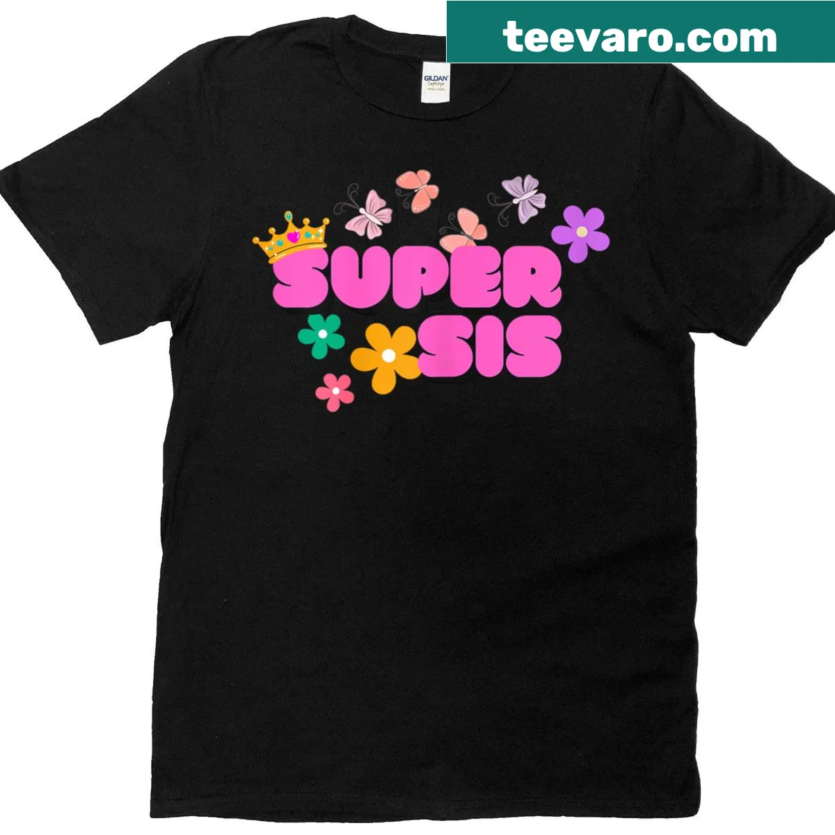 T-shirt celebrating the bond of sisterhood with 'Super Sis' design — on a men's t-shirt