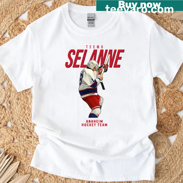 Teemu Selanne Anaheim Hockey T-shirt with name and number 8