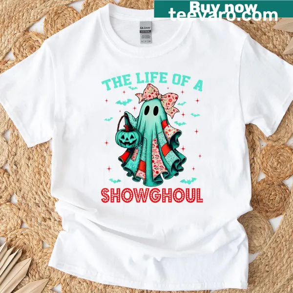 Retro Halloween T-shirt featuring a humorous ghost girl design