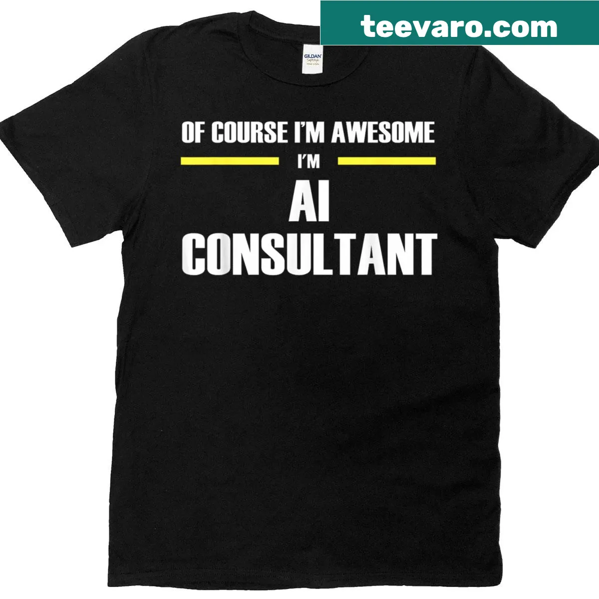 T-shirt with 'The Original Awesome Ai Consultant' text — on a men's t-shirt
