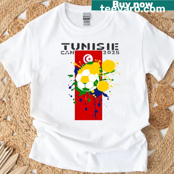 Supportive T-shirt displaying 'The Tunisian Force' for AFCON 2025
