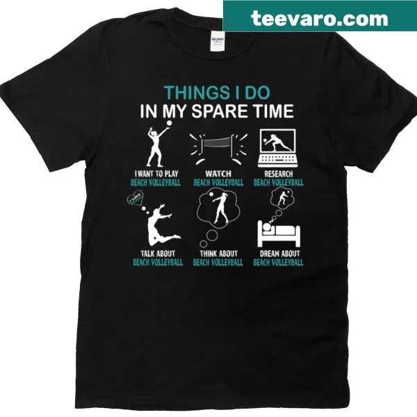 Beach volleyball-themed enthusiast T-shirt