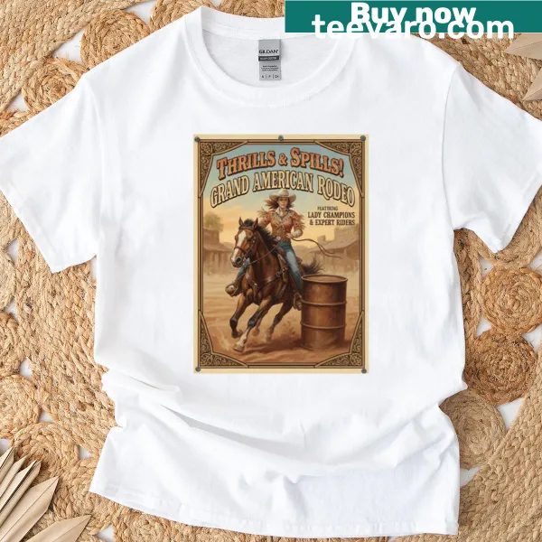 Vintage rodeo-themed design inspired by Western poster art