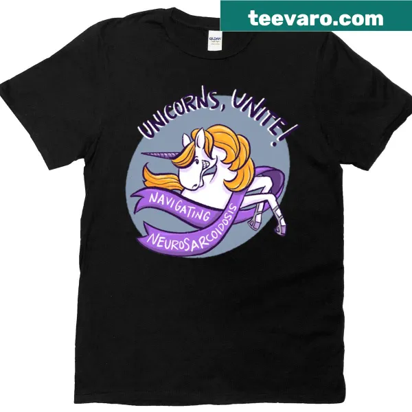 Playful unicorn logo T-shirt with dark lettering