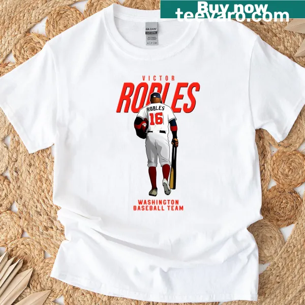 T-shirt featuring Victor Robles and Washington Baseball team number 16
