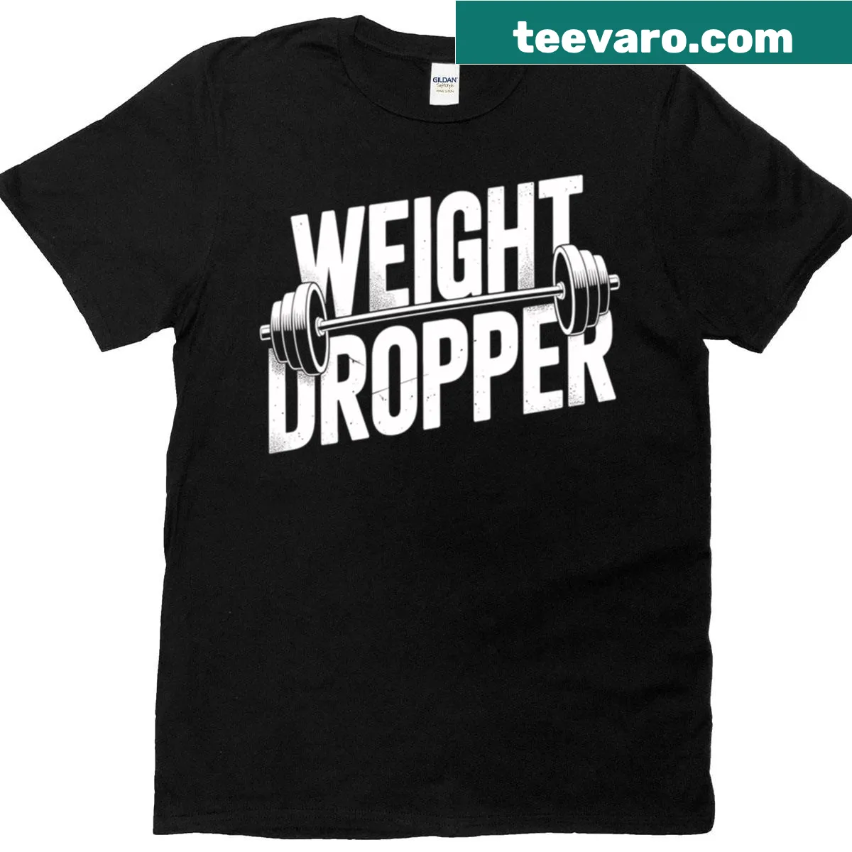 Gym T-shirt with the slogan Weight Dropper for fitness enthusiasts — on a men's t-shirt