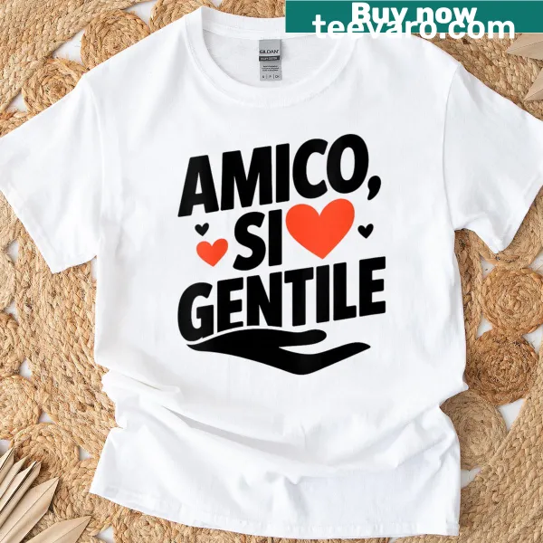 Italian kindness phrase on women's T-shirt
