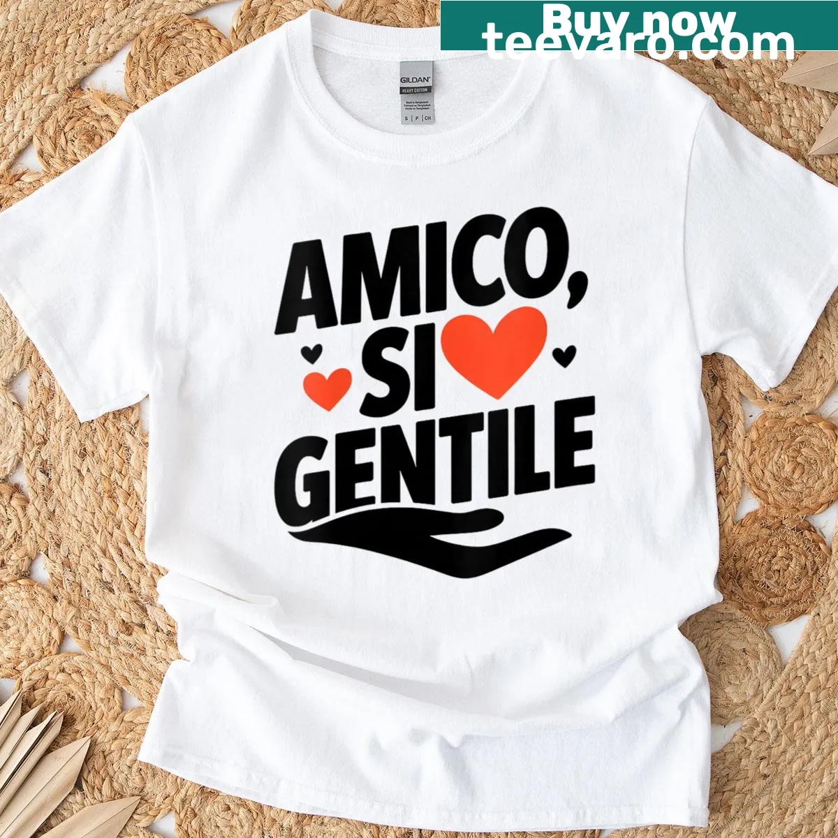 Italian kindness phrase on women's T-shirt — on a men's t-shirt