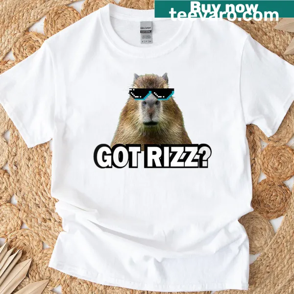 Capybara graphic T-shirt with meme-related text
