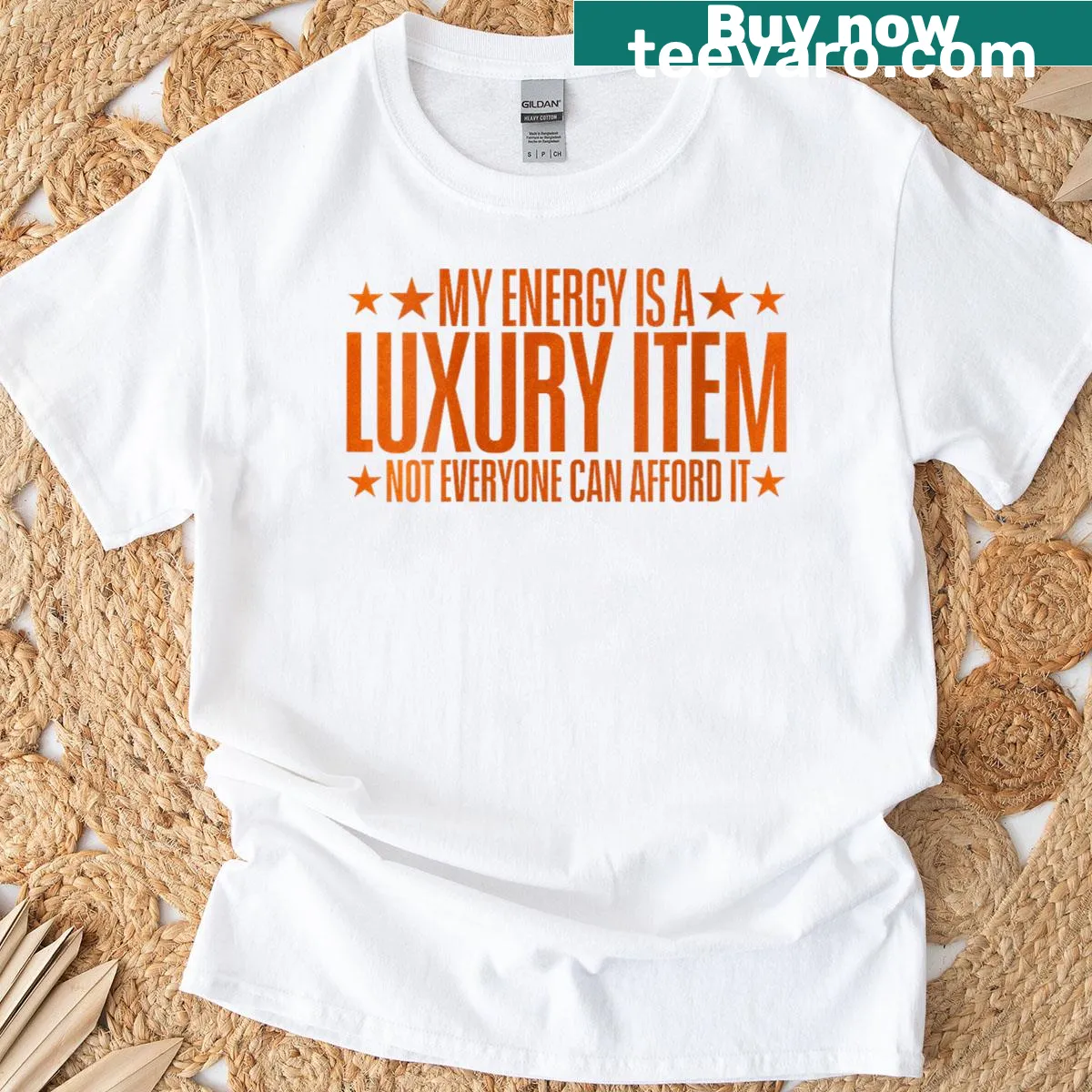 Funny phrase design about luxury energy on a T-shirt — on a men's t-shirt