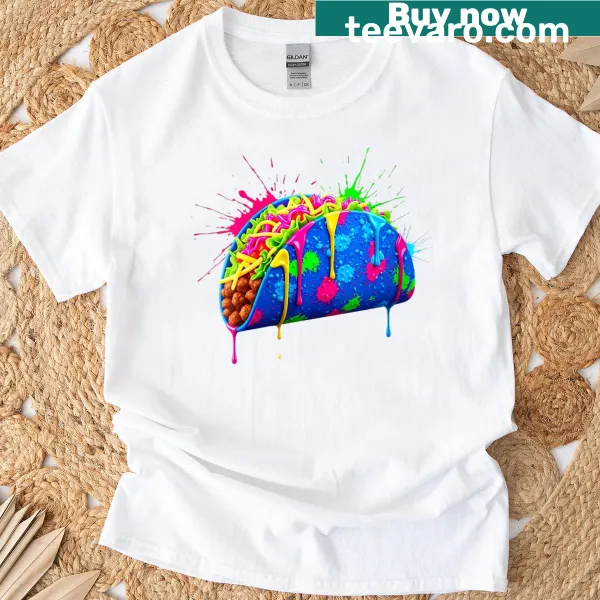 Retro Taco Tuesday design on a T-shirt celebrating Mexican food