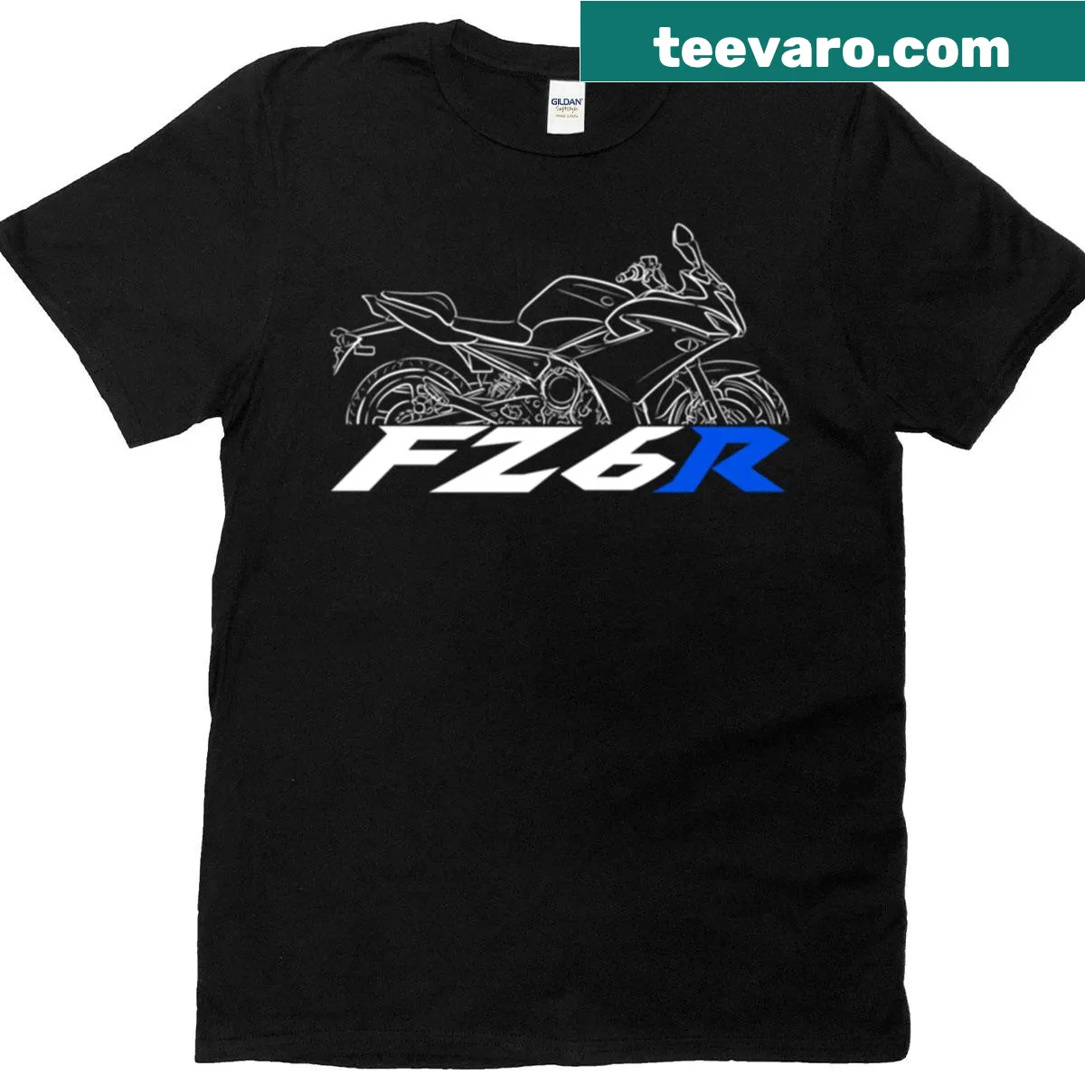 Yamaha FZ6-R motorcycle t-shirt for bikers — on a men's t-shirt