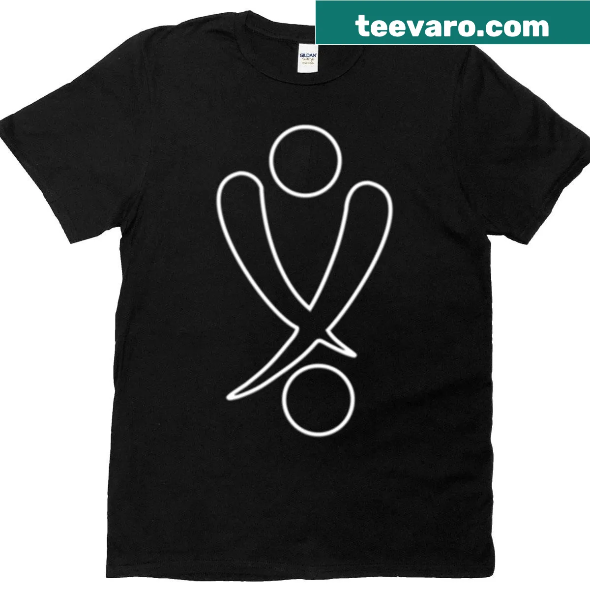 Minimalist line art t-shirt featuring Tomoe Nage from martial arts — on a men's t-shirt