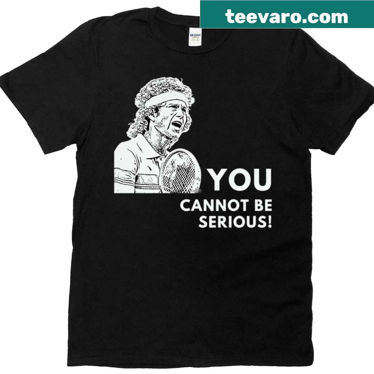 Tennis quote T-shirt with humorous saying for sports fans — on a men's t-shirt