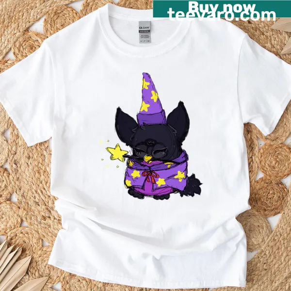 Wizard Furby t-shirt featuring a whimsical design of Furby casting spells