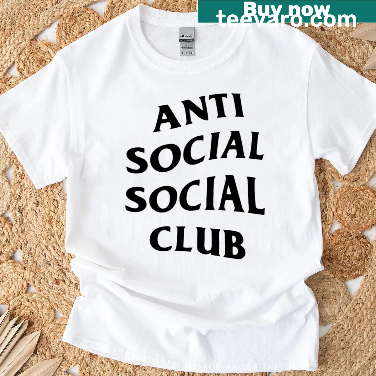 Bold text 'Anti Social Social Club' on t-shirt — on a men's t-shirt
