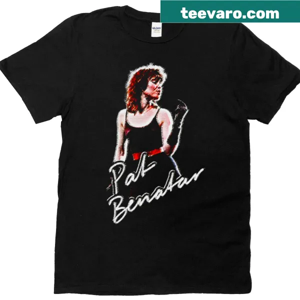 Artistic tribute to Pat Benatar on a T-shirt