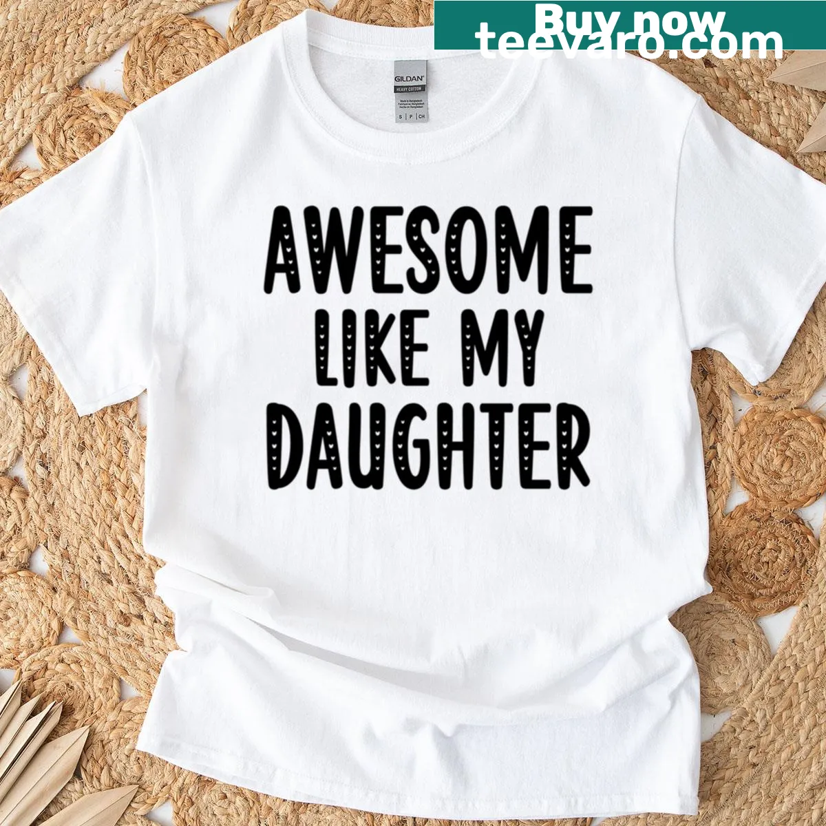 Funny t-shirt that says 'Awesome Like My Daughter' — on a men's t-shirt