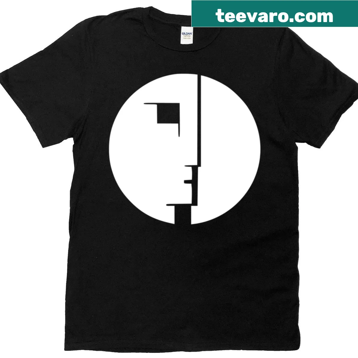Bauhaus band logo on a bold T-shirt design. — on a men's t-shirt