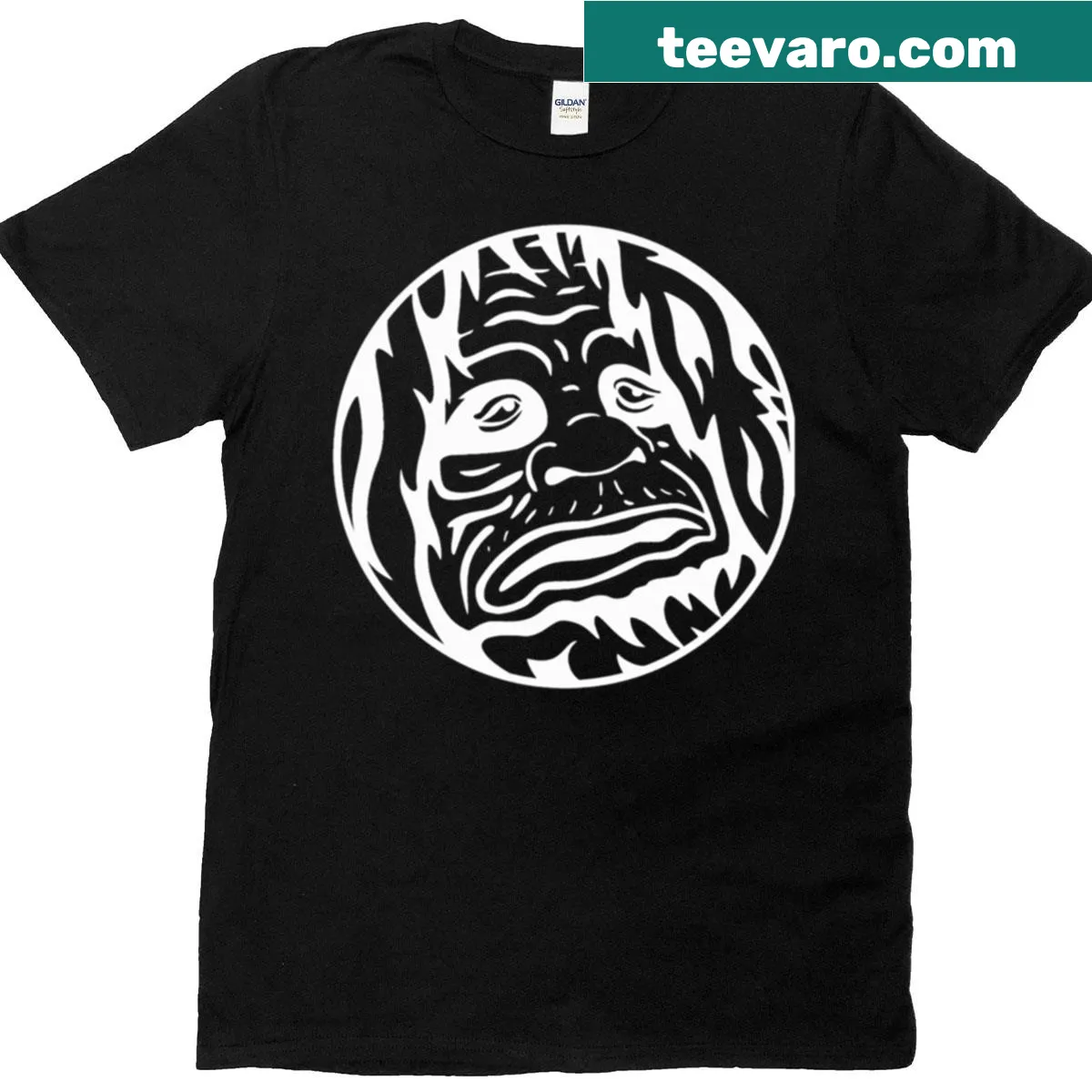 Big Lez Show logo t-shirt featuring a humorous design. — on a men's t-shirt
