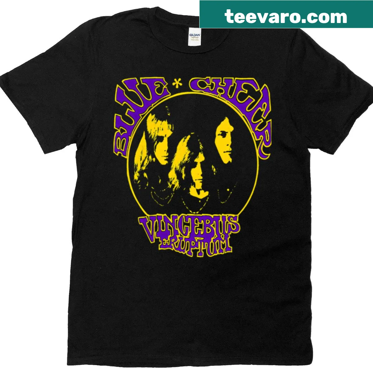 Vintage graphic T-shirt inspired by the album Vincebus Eruptum. — on a men's t-shirt