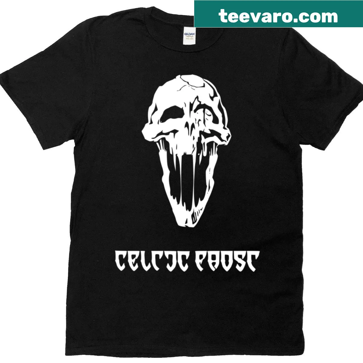 Celtic Frost HD logo T-shirt — on a men's t-shirt
