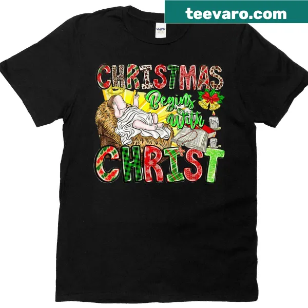 Nativity scene Christmas t-shirt with Baby Jesus