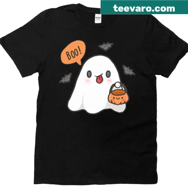 Cute ghost graphic t-shirt for Halloween celebrations