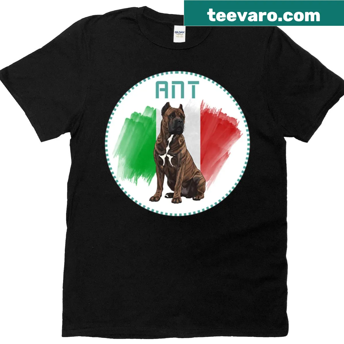 Cartoon dog-themed T-shirt celebrating dogs in Formula 1 racing — on a men's t-shirt