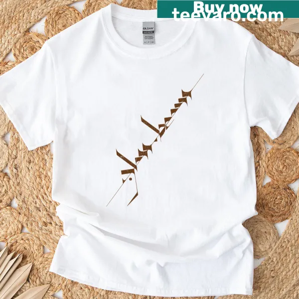 Distressed gold T-shirt featuring glass beams by Duk Fat