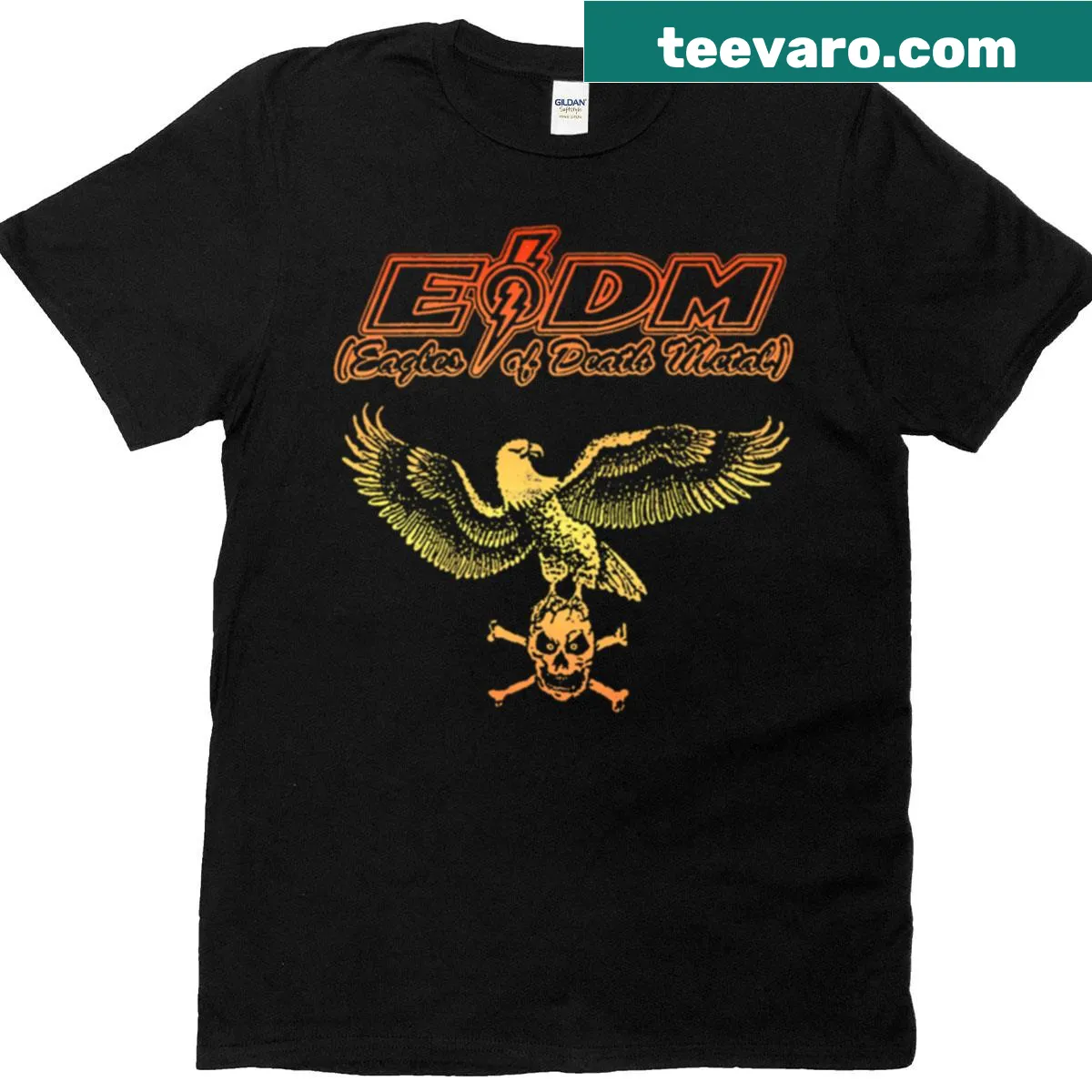 Eagles Of Death Metal band logo T-shirt for music fans. — on a men's t-shirt
